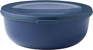 MEPAL, Cirqula Multi Food Storage and Serving Bowl with Lid, Food Prep Container, Shallow, Nordic Denim, 1.3 Quarts (1.25 Liters, 42 ounces), 1 Count