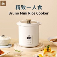 Youpin Bruno Rice Cooker electric cooker Mini 1.2L Household 2 People Non Stick pot Home Appliances Soup Pot Steamer Multifunctional Smart steaming Small Dormitory One Food Gift Gi