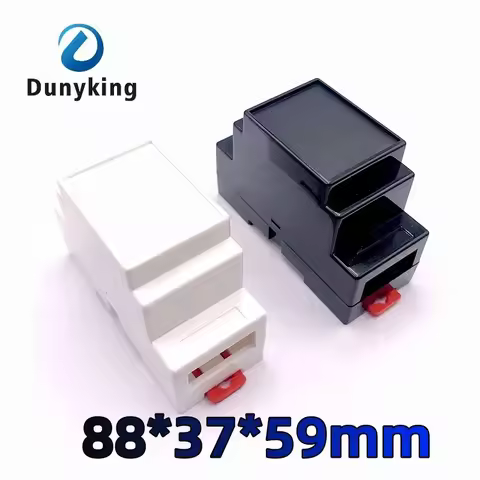 1PC DIN Rail PLC Junction Box Plastic Electronics Box Project Case 4Colors 88x37x59mm 35-Rail Mounti