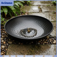 Acituna Hand-Hammered Rain Chain Basin Low-Profile Rain Chain Bowl Long-Lasting Water Collection Bas
