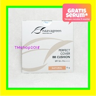Bedak Naavagreen Shade NATURAL Perfect Cover BB Cushion SPF 50+ PA++++ 15 gram by dr Fredi Setyawan