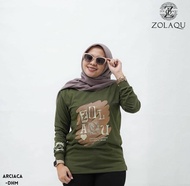 kaos zolaqu original cotton combed 24s / atasan zolaqu original - army xl