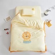 Children60Kindergarten Cotton Embroidered Cartoon High-end Lunch Break Home Dense Yarn Three-piece S