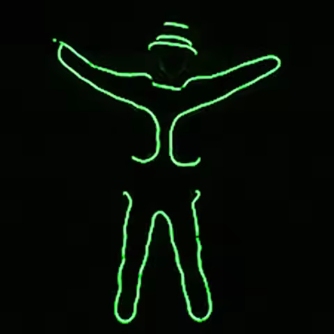 LED Clothing Night Show Dance Wear Cool Glow EL Wire Supplies Fashion Cosplay Luminous Clothing Fluo