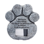 Pet Memorial Stone Paw Print Photo Frame Grave Pet Monument Tombstone For Dogs Cats Animal Funeral T