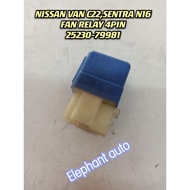 NISSAN VAN C22,SENTRA N16 FAN RELAY 4PIN 25230-79981