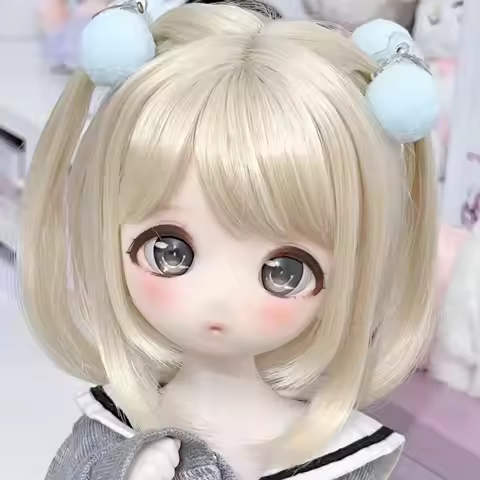 gaoshundoll 1/6 Ruru ob24 anime face resin Qbaby blythe MDD VOLKS DIY makeup practice head for birth
