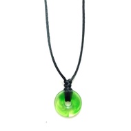 HIJAU JADE PENDANT NECKLACE KOREAN PENDANT NECKLACE/ BLACK GREEN JADE ROPE NECKLACE/