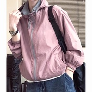 Yan Ruyu 6693 Hooded Jacket - Casual Zip-Up Lightweight Fabric for Spring Summer