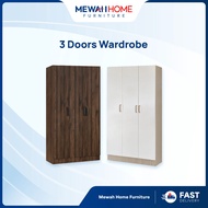 Mewah Home_Funiture_WD6200_Bedroom 3 Door Wardrobe_Almari Baju 3 Pintu_ 3门衣柜_1835MM Height_Ready Sto
