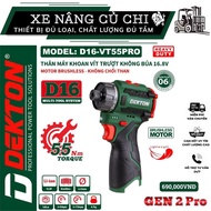 Dekton D16-VT55PRO 55N.m sliding screwdriver, 20 sliding levels, tightening force 55n.m, universal p