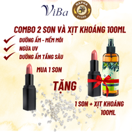 [VIBA CHÍNH HÃNG] Combo 1 Son tặng 1 Son + Xịt khoáng 100ml : Son NGB by Jenny dưỡng ẩm làm mềm môi 