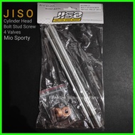 ❃ ℗ ﹊ Jiso Cylinder Head Bolt Stud Screw Mio Sporty 4 Valves 4v