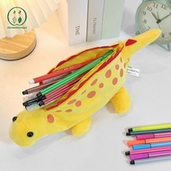 [Chicnest] 3D Plush Animal Dinosaur Pencil Pouch Soft Stationery Storage Pencil Case Girls Boys Scho