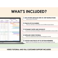 Gantt Chart G-Sheets Excel Spreadsheet Project Planner Project Management Automated Project