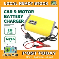 Promo Car Battery Charger 12V 6A Pengecas Bateri Kereta Motor 24V 10A Cas Van NS60 NS40 GP Century