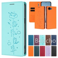 Phone Case For ZTE Nubia Neo 3 GT V80 Vita Z80 Ultra A73 A56 Pro A55 A35 Cute Cat Book Wallet Card S