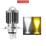 SMARTSIMPLE 1Pc Universal 9V-80V 2000LM Dual Color Headlight Bulbs BA20D H4 H4Mini LED Motorcycle Hi