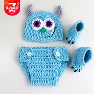 儿童摄影服装影楼百天造型服饰百日照的拍照衣服宝宝怪兽服装道具Children's Photography Clothing Studio Hundred Days Modeling Clothing 