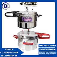 Vicenza Pressure Cooker 8 Liter Pressure Cooker 12 Liter/