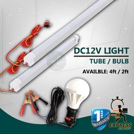 LED DC12V Tube Light Lamp DC 12V Lampu Pasar Malam Mentol Lampu 2ft 60cm 4ft 120cm