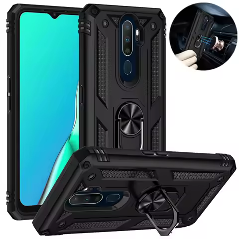 For OPPO A3S A5 A5S AX5S A7 Case Shockproof Armor Phone Case For OPPO A12 A15 A15S A35 A9 2020 Magne