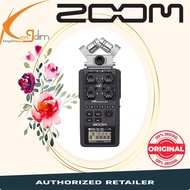 Zoom H6 All Black 6-Input / 6-Track Portable Handy Recorder with Single Mic Capsule (Black)