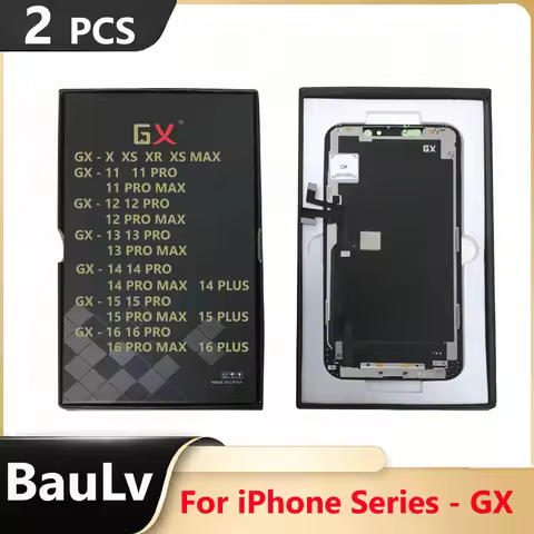 2 Pieces / Lot For iPhone X XS XR 11 12 13 14 15 16 PRO MAX PLUS Mini Screen Display LCD With Touch 
