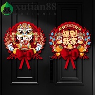 XUTIAN 2026 Horse Year Door Sticker, Chinese Traditional New Year Wall Sticker, Lucky Word Decal Non
