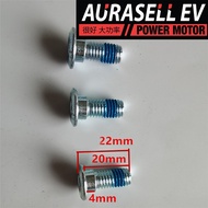 น๊อต M8 19-22-26mm  1ชุด/3ตัว  ไทเทเนียม8M 27-32mm สำหรับดิสเบรครถไฟฟ้า  พร้อมส่งในไทย Auraselloffic
