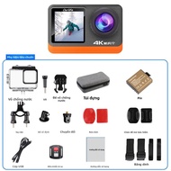 Camera Hành Động Ourlife 4K60FPS 24MP Màn Hình IPS Cảm Ứng 2.0 Wi-Fi 170D EIS Chống Nước 30M Zoom 4X