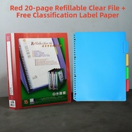 Thickened Waterproof A4 Loose-Leaf File Folder 30 Holes Music Score Contract Document Folder Transpa