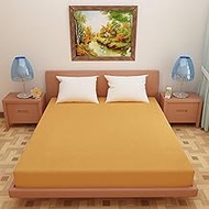 Lithara Waterproof Dustproof Terry Cotton Mattress Protector for Single Bed 72"x48"(Golden)