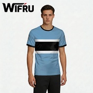 New Botswana Flag Badge Print Graphic T-shirt Y2K Unisex Breathable Outdoor Sports Tops WIFRU Casual