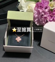 Vca2025年聖誕限定四葉草項鍊粉色頸鏈