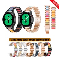 20mm Strap Resin With Zinc Alloy Band Bracelet For Samsung Galaxy Watch 4 5 6/ Active 2 / Gear Sport S4