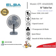 Elba Table Fan | Kipas Meja 16" ETF-G1620(GR)