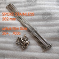 STAINLESS Steel Spoke 14G x 282 mm CTB Jengki Fixie RB Bike. UNION SX MADE IN TAIWAN