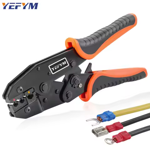 Crimping Tool for Insulated Terminals Wire AWG 20-10 (0.5-6mm²) RV/SV/FDD/MDD Connectors Ratchet Ele