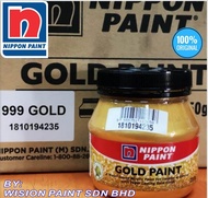 250G 999 GOLD PAINT NIPPON PAINT WATER BASED ACRYLIC PAINT FOR INTERIOR &amp; EXTERIOR WOOD WALL METAL FINISH