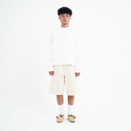 All Around Faded Boxyfit Longsleeve Tshirt Double Knit 290GSM White