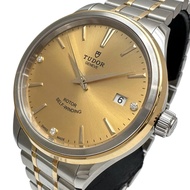 Pre-owned TUDOR 12503 Men's Stainless Steel Automatic Watch with Champagne Dial and Gold and Silver 