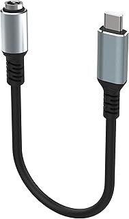 sovunis Short DC 5.5mm x 2.1mm to USB C Power Cord 9.25inch, DC 5521 Female to USB Type C Male Plug