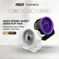 Hulmers 6 Inch Wireless Desk Fan Wall-Mounted Fan 8000mAh with Ambient Light | Kipas Meja Tanpa Waya