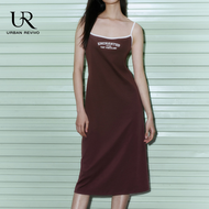 URBAN REVIVO Sleeveless U-Neck Knitted Dress