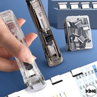 KI Office Document Organizer Push Clip Stapler Kit Paper Organizer Stapler Reusable File Organizer B