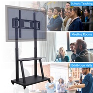 UNHO ขาตั้งพื้นทีวีล้อเลื่อน TV Stand รองรับทีวีขนาด 32-80นิ้ว ขาตั้งทีวี แบบตั้งพื้น เหล็กหนา ปรับค