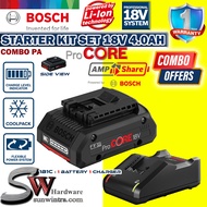 Bosch 1x / 2x 18V ProCORE 4.0Ah  / 18V EXPERT 4.0Ah Battery Combo ( 1x GAL18V-40 Charger ) FAST CHAR
