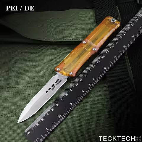 ULTEM PEI GEN 3 COMBAT TROODON KNIFE MICRO TECK TECH Military Tactical Pocket Knife D2 Blade CNC EDC