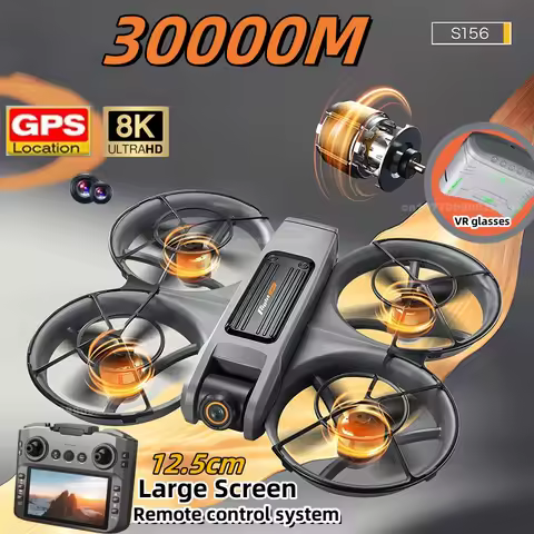 S156 Drone 8K HD 360° Wide Angle Dual Camera with 5G WiFi FPV UAV Screen Remote Control and Obstacle